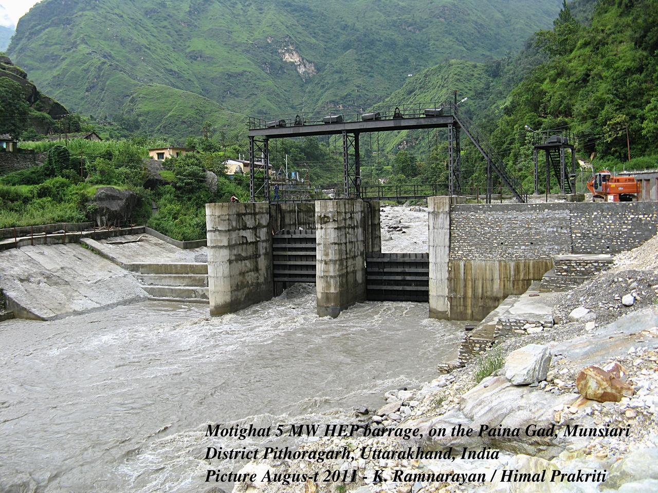 Motighat Stage 1 (5 MW HEP) before the  floods of 2013