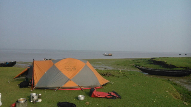 18th February 2015 - 1. Camp on the Banks of the Hooghly, Tengra Char, just below Kakdwip island near the confluence of the Hoogly river and the Bay of Bengal, West Bengal, India